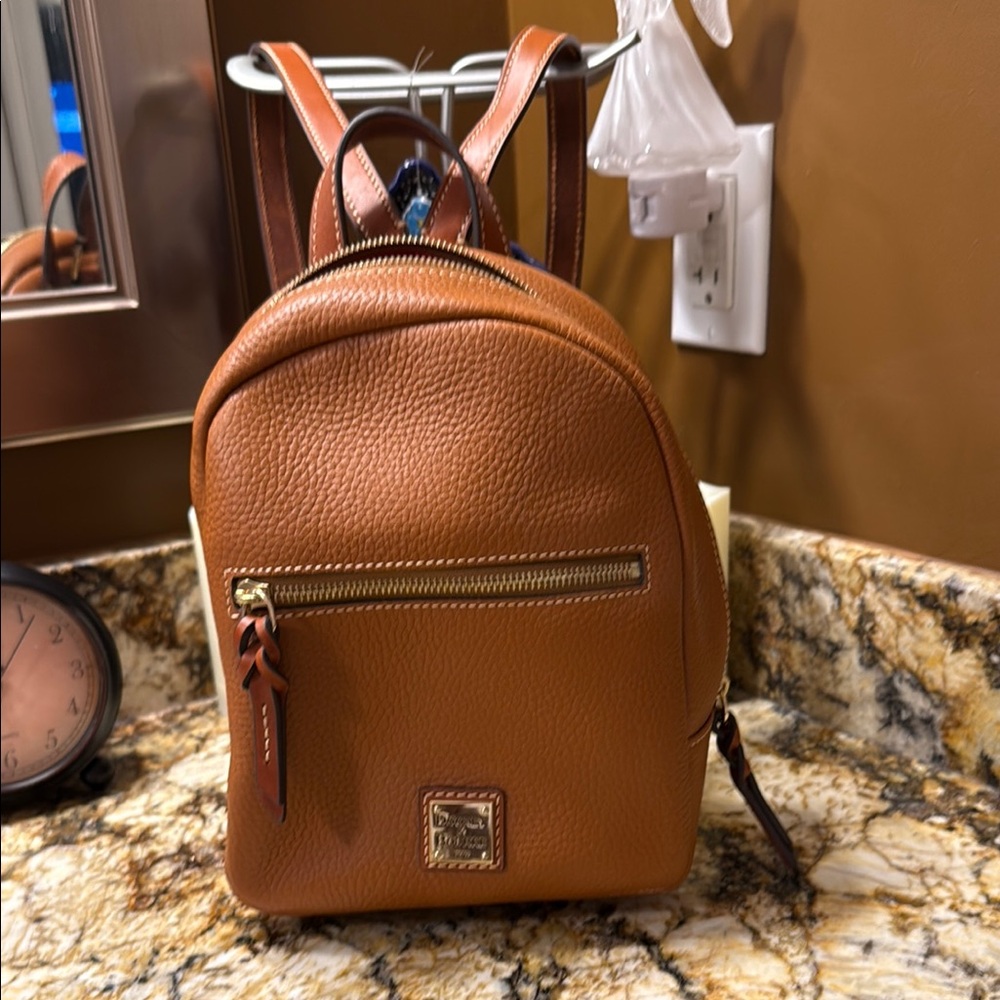Dooney & Bourke Tan Leather Backpack